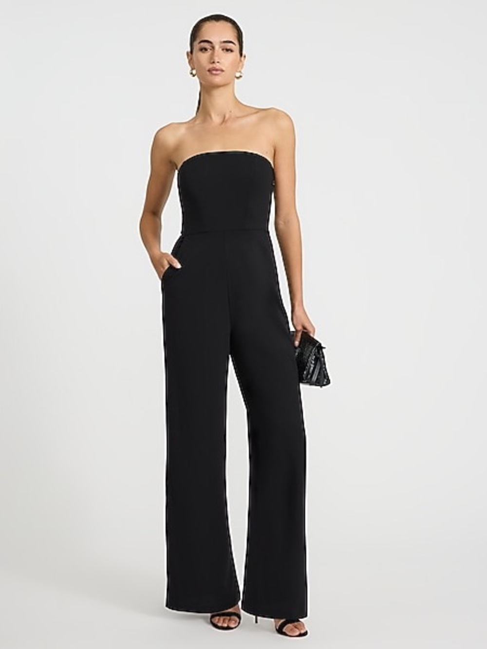 Express Strapless Wide-Leg Jumpsuit - Black